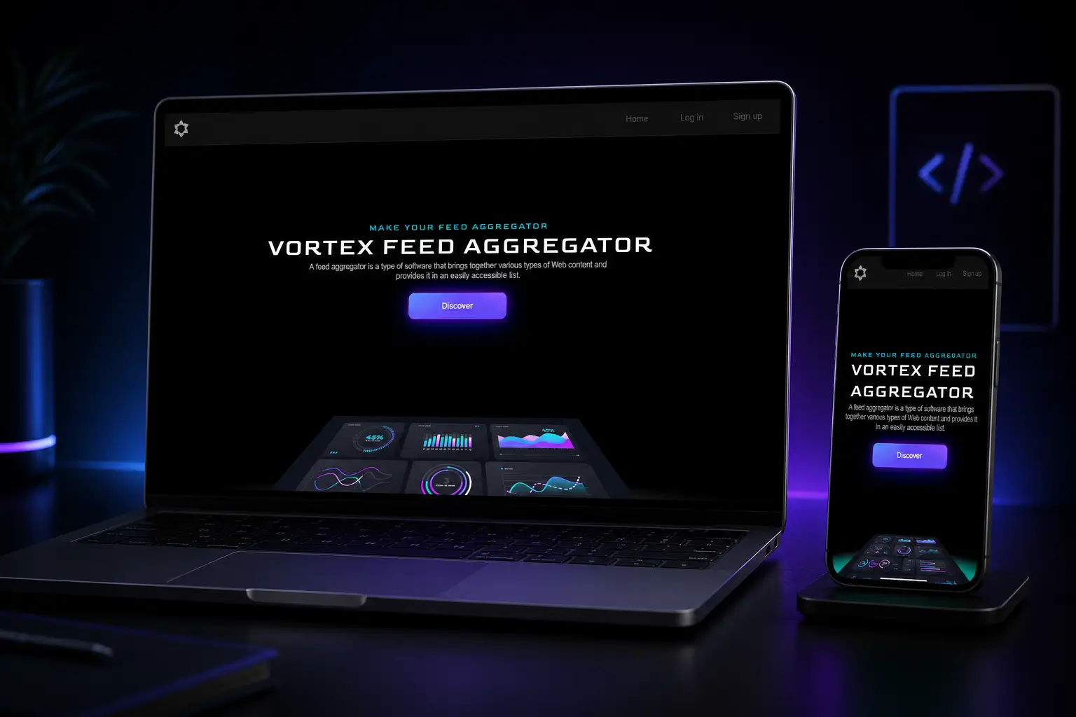 Vortex - Aggrégation de flux - Site web Symfony